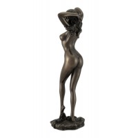 Skinny Dipper Bronze Finished  Female  Art Statue   